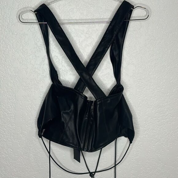 NWT H:ours Women's Adriana Black Crop-top XS - Picture 4 of 12